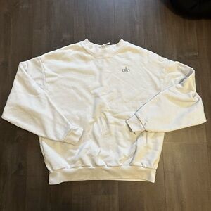 ALO Yoga White Crewneck Sweater